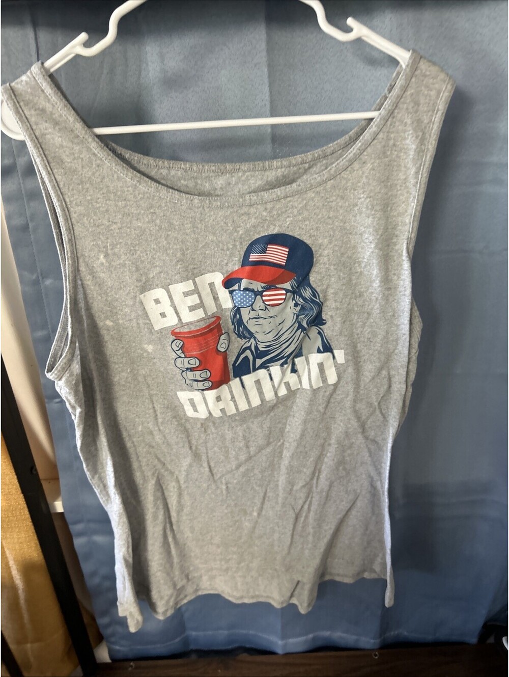 America Ben Drink Shirt Xl Staghorn Tank Top